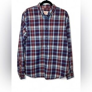 Brooks Brothers "Red Fleece" Cotton‎ Plaid Medium Weight Button Down Long Sleeve